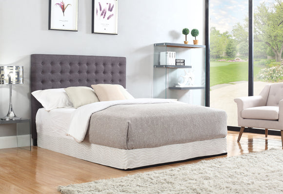 NNEDSZ Bed Head Queen Charcoal Headboard Upholstery Fabric Tufted Buttons