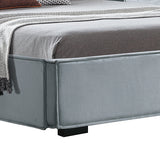 NNEDSZ Queen Bed Frame Fabric Upholstery KD Slat in Black