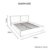 NNEDSZ Queen Bed Frame Fabric Upholstery KD Slat in Black