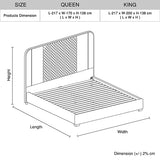 NNEDSZ Halcyon Bed Frame Air Leather Padded Upholstery High Quality Slats Polished Stainless Steel Feet