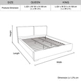 NNEDSZ Louis Queen Bed Frame PU leather KD Slat in Wooden Legs