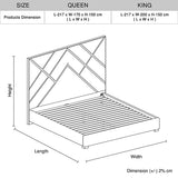 NNEDSZ Matrix Bed Frame Fabric Padded Upholstery High Quality Slats Polished Stainless Steel Feet