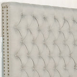 NNEDSZ Bed Head Double Size French Provincial Headboard Upholsterd Fabric Beige