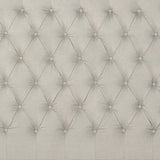 NNEDSZ Bed Head Double Size French Provincial Headboard Upholsterd Fabric Beige