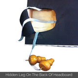 NNEDSZ Bed Head Queen Size French Provincial Headboard Upholsterd Fabric Beige