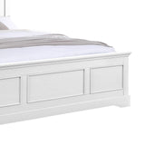 NNEDSZ Queen Bed Frame in Solid Wood with Slats Support in White colour