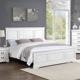 NNEDSZ Queen Bed Frame in Solid Wood with Slats Support in White colour