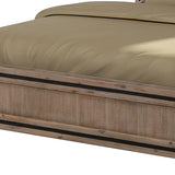 NNEDSZ Queen Size Silver Brush Bed Frame in Acacia Wood Construction
