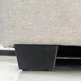 NNEDSZ Veronica Bed Frame Queen Size Winged Grey Linen Fabric Seam Grid Pattern with gas lift plywood metal structure