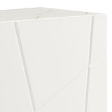 NNEDSZ Buffet Sideboard Colour Ceramic Top MDF in Glossy White Gold Colour