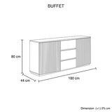 NNEDSZ Buffet Ceramic Table Top MDF Cabinet Storage Stainless Steel In White