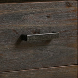 NNEDSZ Buffet Sideboard in Chocolate Colour Constructed with Solid Acacia Wooden Frame Storage Cabinet with Drawers