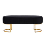 NNEDSZ Noori Bench Chair Black Velvet