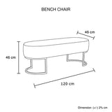 NNEDSZ Noori Bench Chair Black Velvet