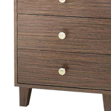 NNEDSZ Bedside Table MDF 3 Drawers Side Table Night Stand Storage in Brown Colour
