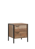NNEDSZ Bedside Table 2 drawers Night Stand Particle Board Construction in Oak Colour