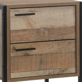 NNEDSZ Bedside Table 2 drawers Night Stand Particle Board Construction in Oak Colour
