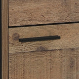 NNEDSZ Bedside Table 2 drawers Night Stand Particle Board Construction in Oak Colour