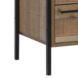 NNEDSZ Bedside Table 2 drawers Night Stand Particle Board Construction in Oak Colour