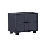 NNEDSZ Prado Bedside Table MDF Construction Fabric Upholstery Iron Feet