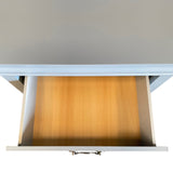 NNEDSZ Bedside Table White Colour With 2 Drawers Night Stand Solid Wood Metal Handles