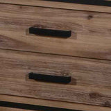 NNEDSZ Bedside Table 2 drawer Night Stand with Solid Acacia Storage in Sliver Brush Colour