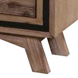 NNEDSZ Bedside Table 2 drawer Night Stand with Solid Acacia Storage in Sliver Brush Colour