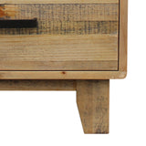 NNEDSZ Bedside Table 2 drawers Night Stand Solid Wood Storage Light Brown Colour