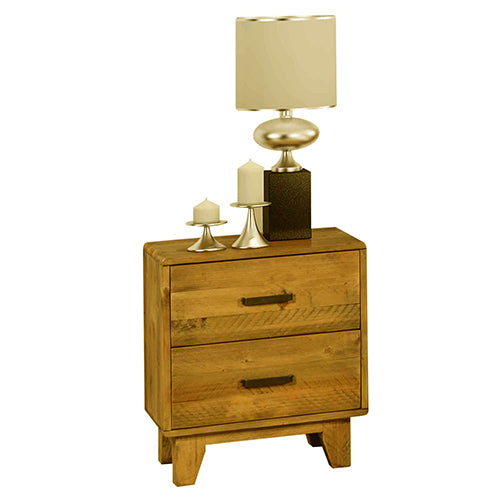 NNEDSZ Bedside Table 2 drawers Night Stand Solid Wood Storage Light Brown Colour