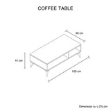 NNEDSZ Coffee Table 2 Open Storage Cabinet MDF in Champagne Colour
