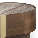 NNEDSZ Coffee Table MDF Board Melamine Interior Ample Storage in Dark Walnut colour