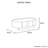 NNEDSZ Coffee Table MDF Board Melamine Interior Ample Storage in Dark Walnut colour