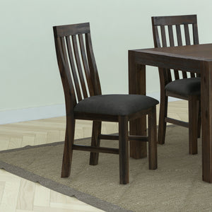 NNEDSZ 2x Wooden Frame Leatherette in Solid Wood Acacia & Veneer Dining Chairs in Chocolate Colour