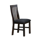 NNEDSZ 2x Wooden Frame Leatherette in Solid Wood Acacia & Veneer Dining Chairs in Chocolate Colour