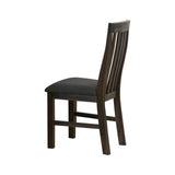 NNEDSZ 2x Wooden Frame Leatherette in Solid Wood Acacia & Veneer Dining Chairs in Chocolate Colour