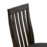NNEDSZ 2x Wooden Frame Leatherette in Solid Wood Acacia & Veneer Dining Chairs in Chocolate Colour