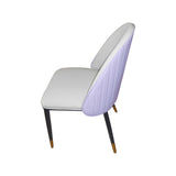 NNEDSZ 2X Dining Chairs Purple Colour Premium Leatherette Carbon Steel Frame Firm Support
