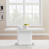 NNEDSZ Dining Table Ceramic Table Top MDF Stainless Steel feet