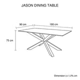 NNEDSZ Dining Table in Crisscross Shaped High Glossy Stainless Steel Base with 12mm Tempered Glass Top