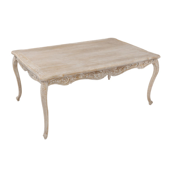 NNEDSZ Dining Table Oak Wood Plywood Veneer White Washed Finish in large Size