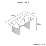 NNEDSZ Dining Table Sintered Stone Top MDF Table Base High Glossy White