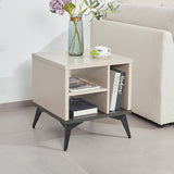 NNEDSZ Lamp Table 3 Open Storage Cabinet MDF in Champagne Colour