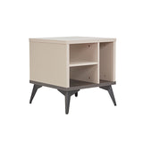 NNEDSZ Lamp Table 3 Open Storage Cabinet MDF in Champagne Colour