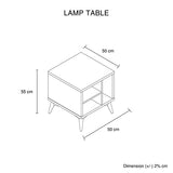 NNEDSZ Lamp Table 3 Open Storage Cabinet MDF in Champagne Colour