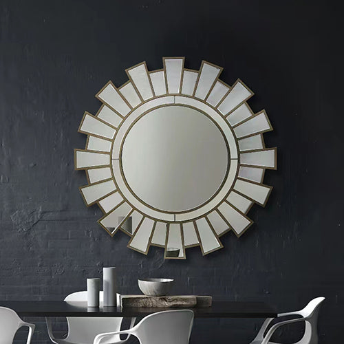 NNEDSZ Wall Mirror MDF Silver Clear Image Lightweight MRR-02