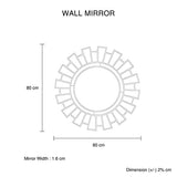 NNEDSZ Wall Mirror MDF Silver Clear Image Lightweight MRR-02