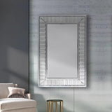 NNEDSZ Wall Mirror MDF Silver Mirror Clear Image Rectangular Shape MRR-07