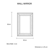 NNEDSZ Wall Mirror MDF Silver Mirror Clear Image Rectangular Shape MRR-07