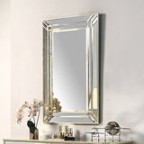 NNEDSZ Wall Mirror MDF Construction Rectangular Shape Silver Colour