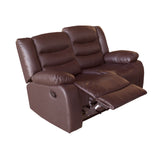 NNEDSZ 2 Seater Recliner Sofa In Faux Leather Lounge Couch in Brown